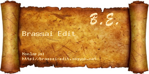 Brassai Edit névjegykártya